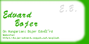 edvard bojer business card